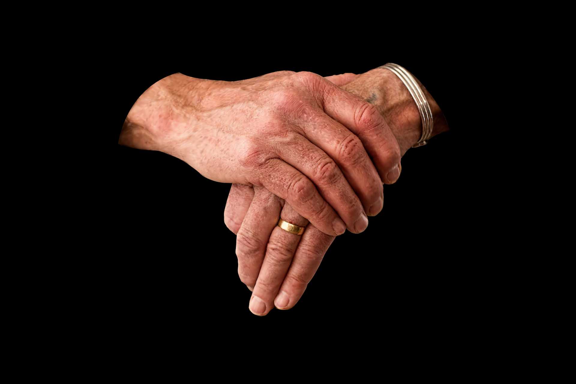 elderly man's hands